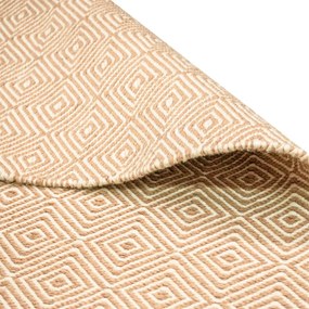 Кремав двустранен килим за открито, изработен от рециклирана пластмаса , 160 x 230 cm Solitaire - Green Decore