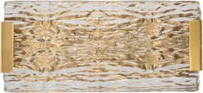 Стъклена стенна лампа в златист цвят Oblin – Mauro Ferretti