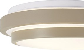 Модерна таванна лампа Taupe с бяло 34cm IP44 - Walden