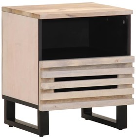 377473 vidaXL Нощни шкафчета, 2 бр, 40x34x46 см, избелено мангово дърво масив