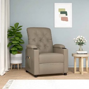 3093506 vidaXL Изправящ масажен стол, капучино, изкуствена кожа