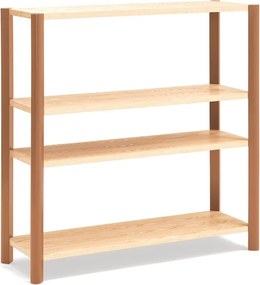 Стелаж от декор от дъб в тухлен цвят/в светло естествен цвят 126x128x43 cm Bona – Teulat