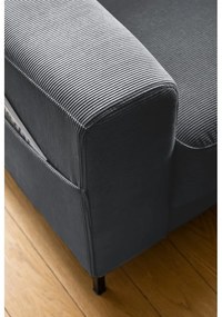 Тъмносиво кресло от рипсено кадифе Lofty Lilly – Miuform