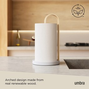 Бяла дървена поставка за хартия ø 17 cm Bellwood - Umbra