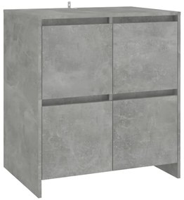 809768 vidaXL Сайдборд, бетонно сив, 70x41x75 см, инженерно дърво