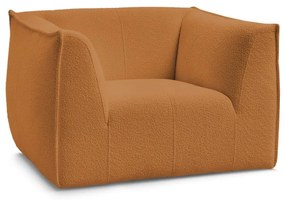 Кресло от прежда с примки от букле в цвят горчица Giorgia – Bobochic Paris