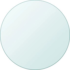 243628 vidaXL Темпериран стъклен плот за кръгла маса, 700 мм
