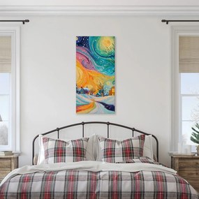 Картина на платно – Коледно утро над селото