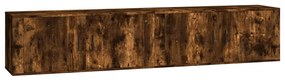 3188371 vidaXL ТВ шкафове със стенен монтаж, 2 бр, опушен дъб, 100x34,5x40 см