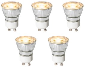 Комплект от 5 GU10 3-степенно димируеми LED крушки 35мм 4W 220 лм 2700K