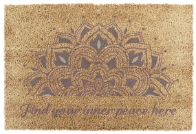 Изтривалка от кокосови влакна 40x60 cm Find Your Inner Peace – Artsy Doormats