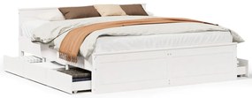 3308754 vidaXL Рамка за легло без матрак с табла 200x200 см борово дърво масив