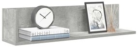 860034 vidaXL Стенни рафтове 2 бр бетонно сиви 75x16,5x16,5см инженерно дърво