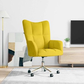 328168 vidaXL Релаксиращ стол, горчица жълто, кадифе