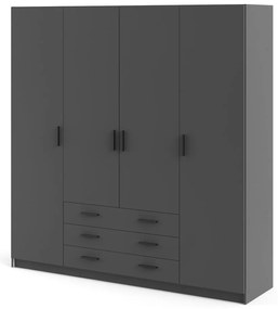 Тъмносив гардероб 196x200 cm Sprint – Tvilum