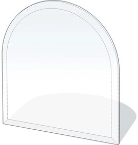 Стъкло под камина 800x800x8 мм полуарка