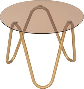 Кръгла странична масичка със стъклен плот ø 50 cm Ventana Round – Leitmotiv