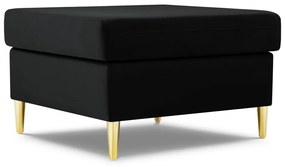 Черна кадифена табуретка Kyoto – Cosmopolitan Design