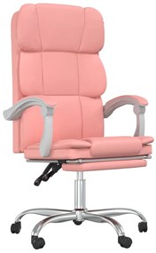 349633 vidaXL Наклоняем офис стол, розов, изкуствена кожа
