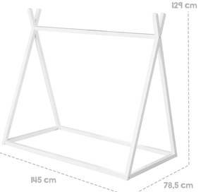 Бяло детско легло тип къща 70x140 cm Montessori – Roba