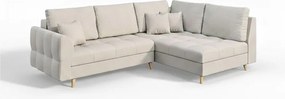 Кремав ъглов диван (десен ъгъл) Ariella - Ropez