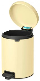 Кош за боклук с педал Brabantia NewIcon 1008840, 5 л, Леко затваряне, Противоплъзгаща основа, Жълт