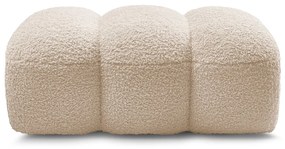 Бежова табуретка от прежда с примки от букле Hippolyte – Bobochic Paris