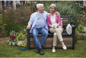 Тъмнокафява пластмасова градинска пейка Deco – Keter