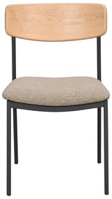 Трапезни столове в бежов и естествен цвят в комплект от 2 бр. Maymont – Rowico