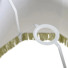 Копринен абажур зелен 45/30/44 - Баба