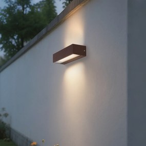 Индустриален стенен аплик ръждяво кафяв с LED IP65 - Steph