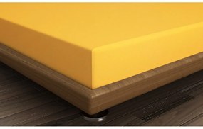 Жълт чаршаф от еластичен памук 160x200 cm - Mijolnir