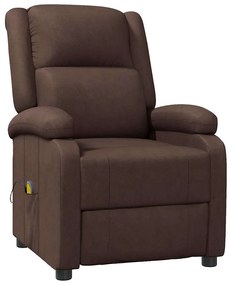 340164 vidaXL Електрически стол, кафяв, изкуствена кожа