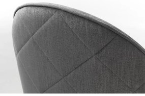 Сив тапициран трапезен стол с подлакътници Minto – Unique Furniture