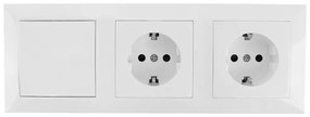 Aigostar - Комплект 2x стенни контакта с вграден ключ 2x16A/250V SCHUKO