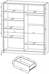 Гардероб Portal-White-Length: 200 cm.