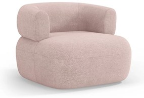 Светлорозово кресло от плат букле Jenny – Micadoni Home