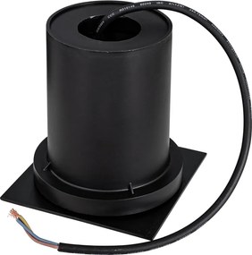 Комплект от 4 външни наземни прожектора черни квадратни регулируеми IP65 - Delux