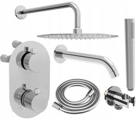 Mexen Kai DR70 комплект за вана-душ за вграждане с душ глава 25 см, хром - 77602DR70251-00