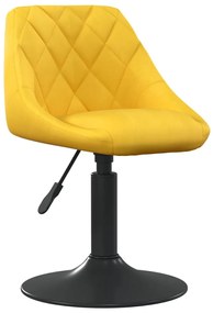 3088798 vidaXL Въртящи се трапезни столове, 4 бр, горчица, кадифе