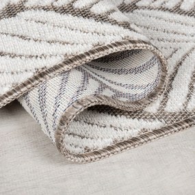 Килим за открито и закрито в цвят слонова кост 66x230 cm Elm Leaf – Flair Rugs