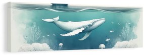 Картина на платно – Спокоен кит под морето