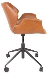 Кафяв офис стол Офис стол Nikki - Zuiver