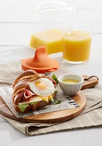 Комплект 2 броя за поширане на яйца Lekue 1009031, 11x4.5x7 см, Платинен силикон, От -20 до +100C, Оранжев