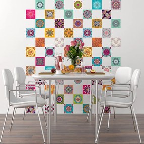 Комплект от 60 стикера за стена Tiles Vintage, 10 x 10 cm - Ambiance