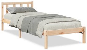 852430 vidaXL Екстра дълга рамка за легло, без матрак, 90x210 см, бор масив