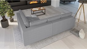 Сив ъглов диван (десен ъгъл) Ariella - Ropez