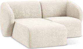 Бежов шенилов ъглов диван (ляв ъгъл) Lani – Makamii