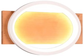 Бяло-естествена LED затъмняваща се стенна лампа Barca – Trio