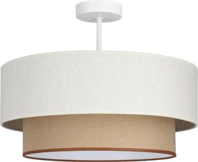 Плафон NATIA 1xE27/60W/230V, Ø 45 см, бял/кафяв